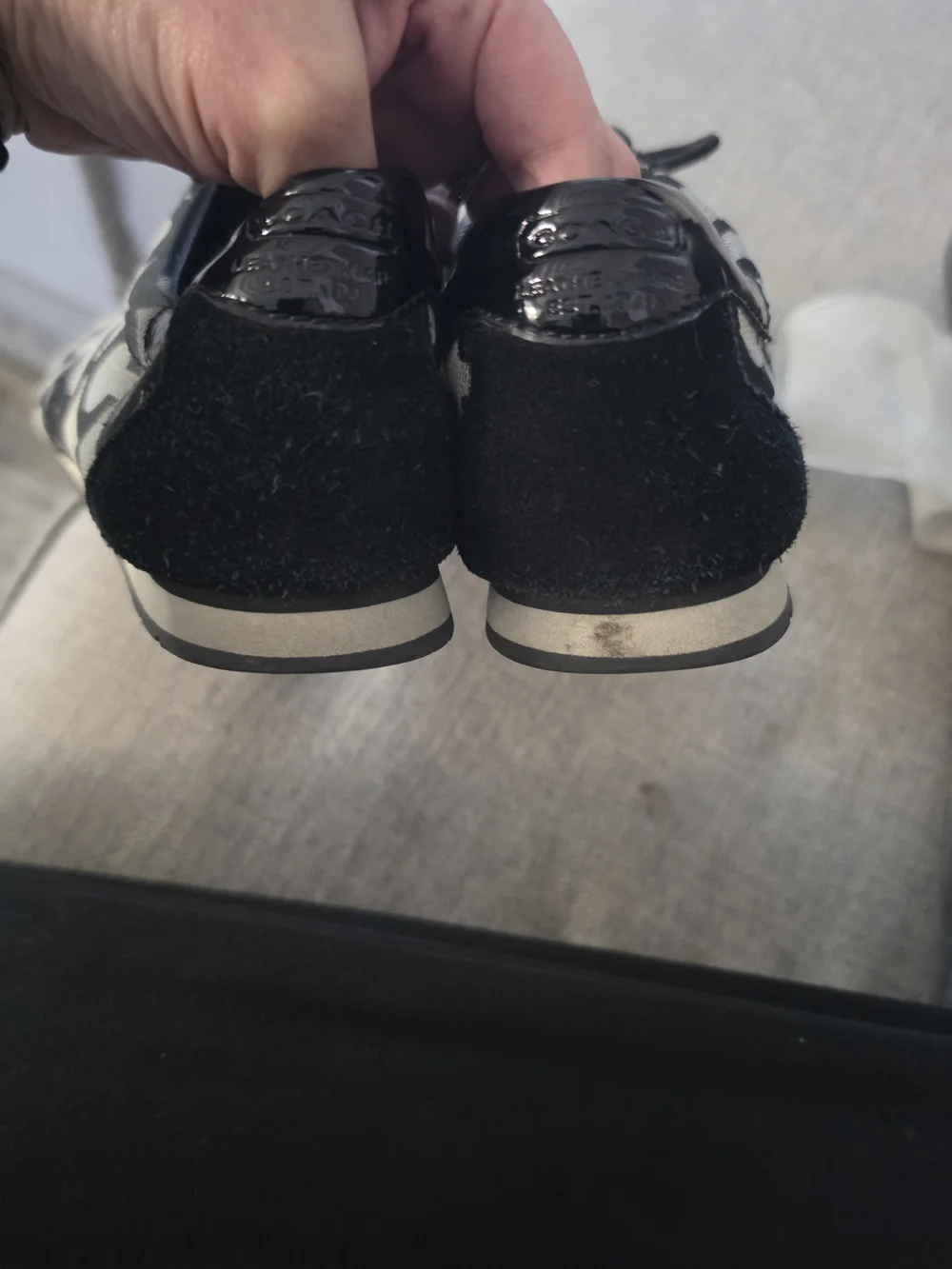 Coach Women's Black & White Signature C Canvas Sneakers